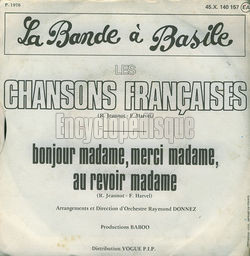 [Pochette de Les chansons Franaises (La BANDE  BASILE) - verso]