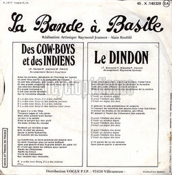 [Pochette de Le Dindon / Des cow-boys et des indiens (La BANDE  BASILE) - verso]