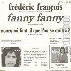 [Pochette de Fanny Fanny (Frdric FRANOIS) - verso]